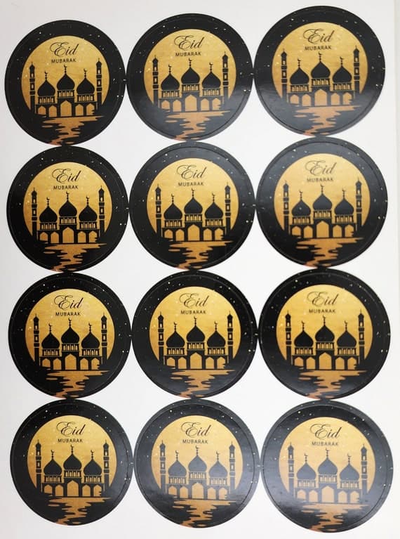 120 Eid Mubarak Gift Stickers: Islamic Muslim Stickers