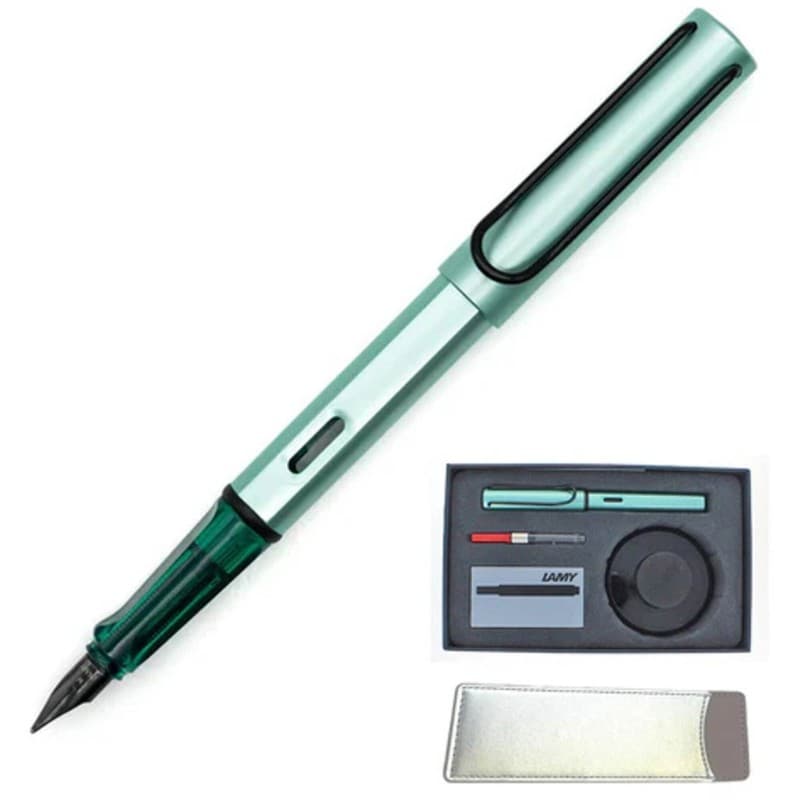 Lamy Gift Set Al-Star Mint Nib Fountain Pen and Bottled Ink LNGSIAMT