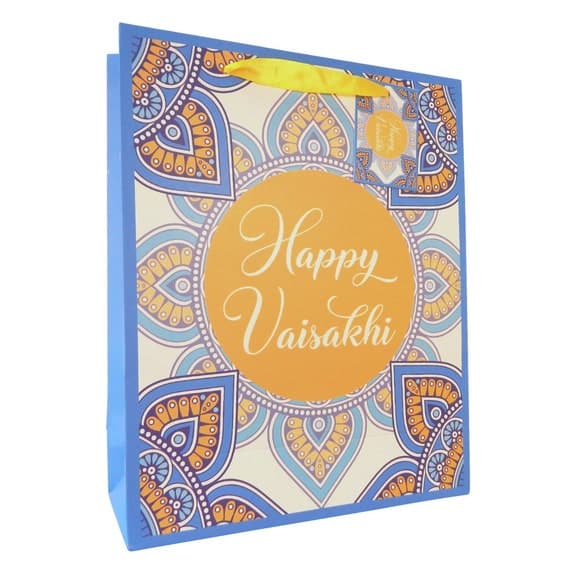 Vaisakhi Gift Bag- Blue & Yellow Vaisakhi Gifts Vaisakhi Decor Sikhi Gifts Baisakhi Sikh Gift Nishaan Sahib Khanda Decor Sikh Festival