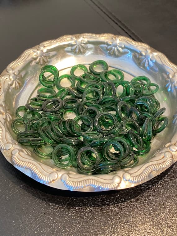 Small Green Bangles - Lakshmi Puja, Diwali, Worship - Set of 108
