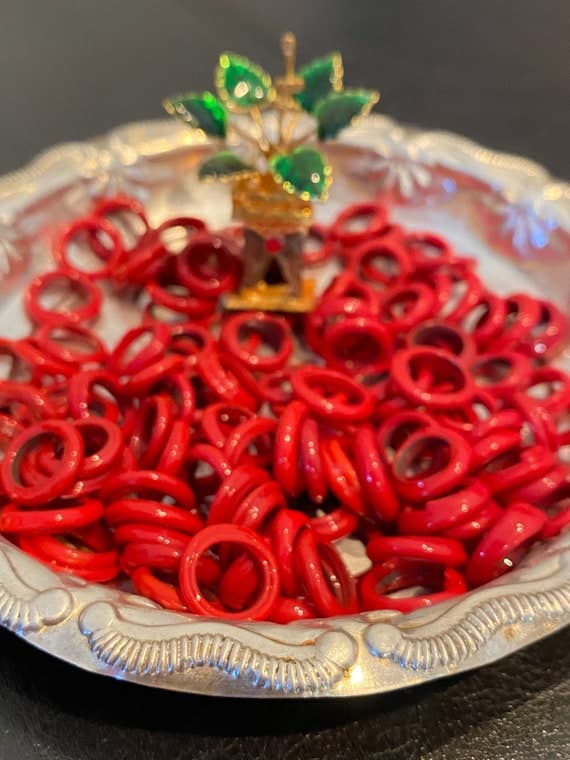 Set of 108 Small Red Bangles – Lakshmi Puja, Diwali