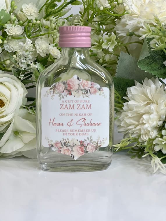 Zamzam Water Favour Gift: 50ml Glass Bottles, Box of 25