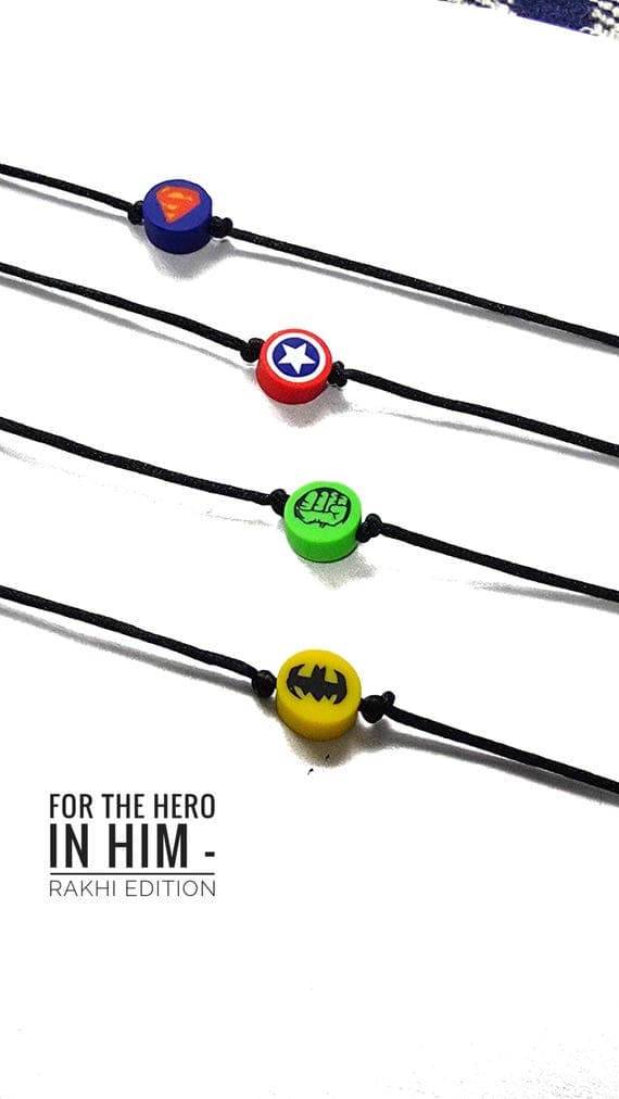 Superhero Bracelet, Hero Bracelet, Kids Rakhi - Children's Rakhi - Raksha Bandhan , Rakhri Gifts 10 and Under