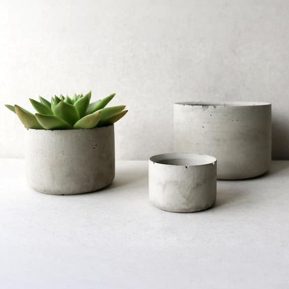 Minimalist Round Concrete Planter | Succulent & Cactus Pot