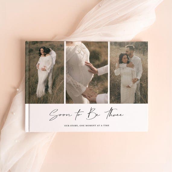 Personalized Maternity Photo Album 11x8 – Pregnancy Keepsake with Custom Cover – Baby Bump Photo Book for Mom-to-Be Printed