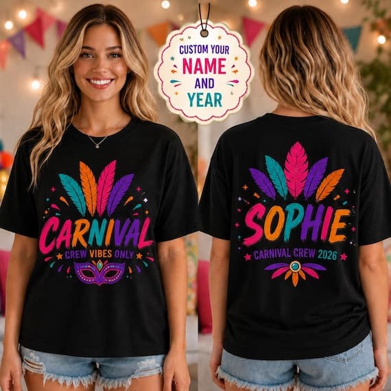 Personalised Carnival Crew Women T Shirt