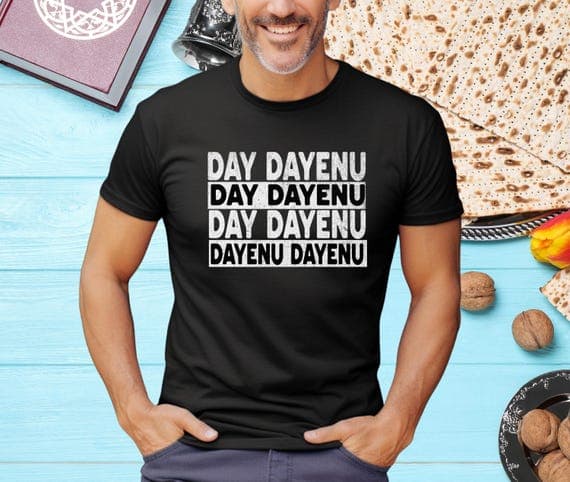 Jewish Shirts for Passover, Dayenu Tshirt, Jewish Gifts, Judaica, It would Have Been Enough, Support Israel