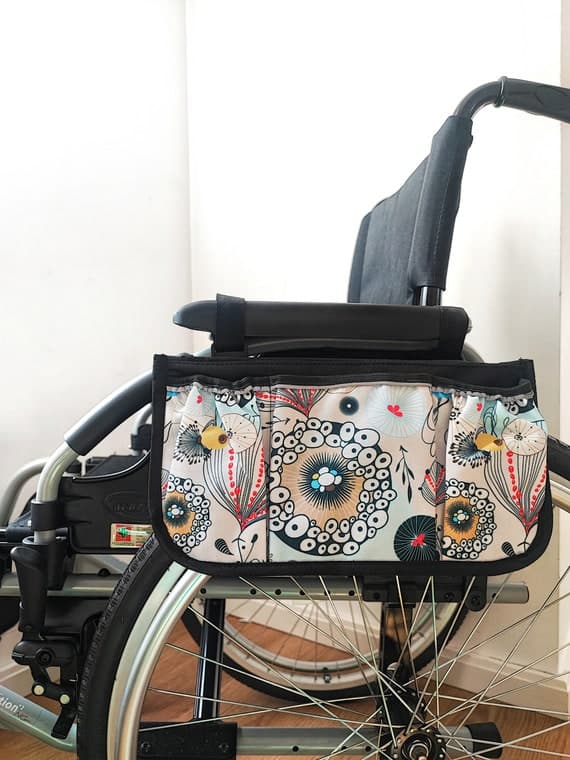 Wheelchair Organizer with phone holder, Waterproof walker best senior gifts, Walker accessories with abstract print