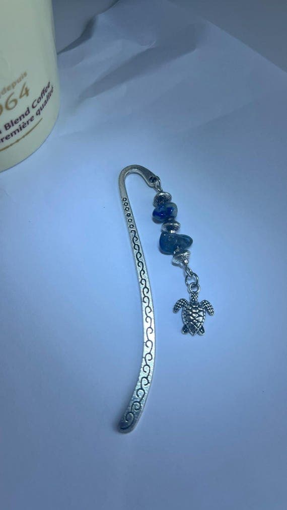 Crystal Chip Beaded Metal Bookmark, Boho Witchy Charm Bookmark, Choose Your Charm, Gift for Reader, Book Lover Gift