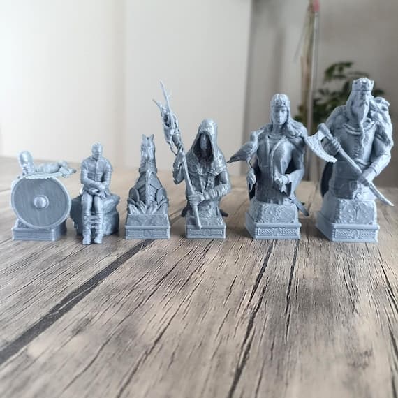 Viking Chess Set | Norse Mythology Chess Pieces | Collectible Nordic Decor