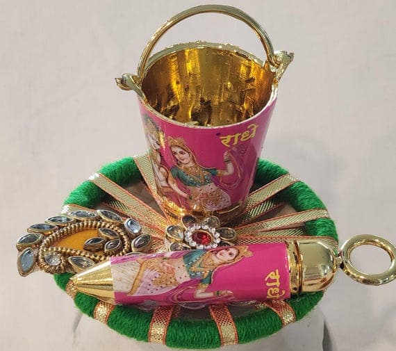 Handmade Holi Party Favor Balti Pichkari Set - Traditional Indian Water Gun Festival Gift