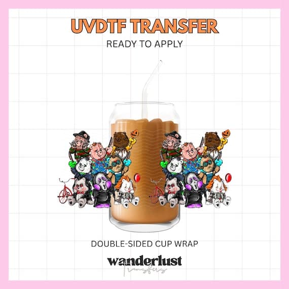 UV 2877 UVDTF Cup Wrap | 16oz Cup Wrap | Ready To Apply | Printed In House | High Quality | Easy To Apply | Cup Transfer | UVDTF