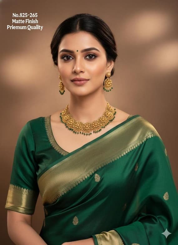 1 Gram Gold South Indian Necklace Set For Women Jewelry For Wedding Gift Ethnic