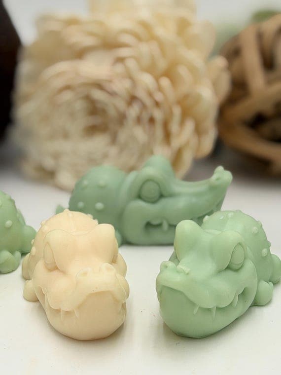 Handmade Crocodile Soap Baby Shower Favor, Safari Jungle Theme Guest Gift
