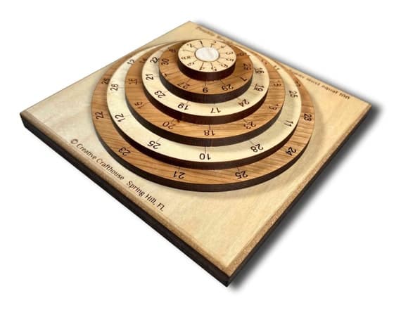Impossible Math Puzzle for Adults, Double Revolving Century, 2 Puzzles in 1 Wooden Brain Teaser, Add to 100 Number Puzzle, Hard Math Gift