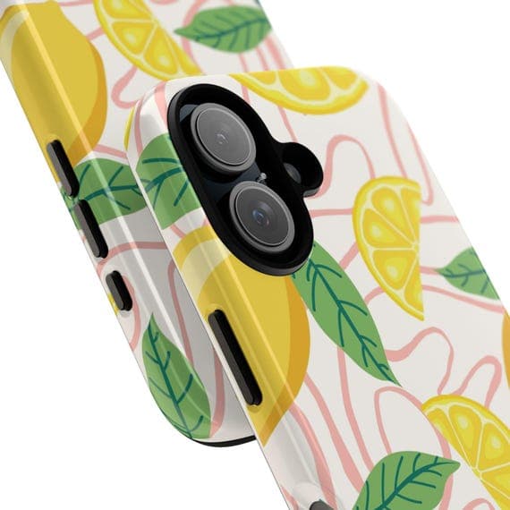 Lemon Pattern Phone Case | Citrus Leaves iPhone Case