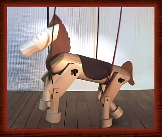 Wild Horse 'Motion-Sculpture' - An Animated Wooden Equestrian Figure