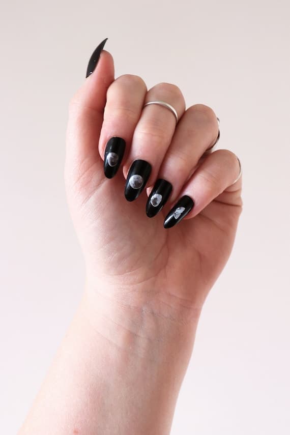Moon Phase Waterslide Nail Decals | Celestial Nail Stickers | Lunar Nails | DIY Nail Art | Gift | Beauty | Self Care